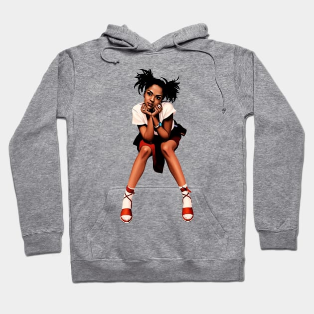 Lauryn Hill Vintage Halftone Pop Art Hoodie by Mr.FansArt